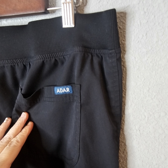 Adar Pro Womens Jogger Scrub Pants Size M - Lot Of 2 Please READ - Solid Black‎ - Picture 7 of 16